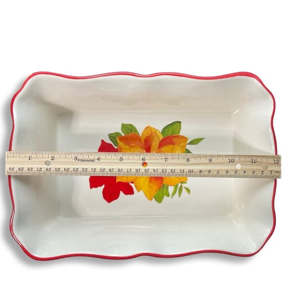 The Pioneer Woman Baking Dish 8x12x3 Christmas Poinsettia Holiday Oven Stoneware - Picture 6 of 9